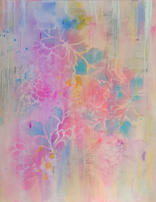 "cloud flowers in  pastel"